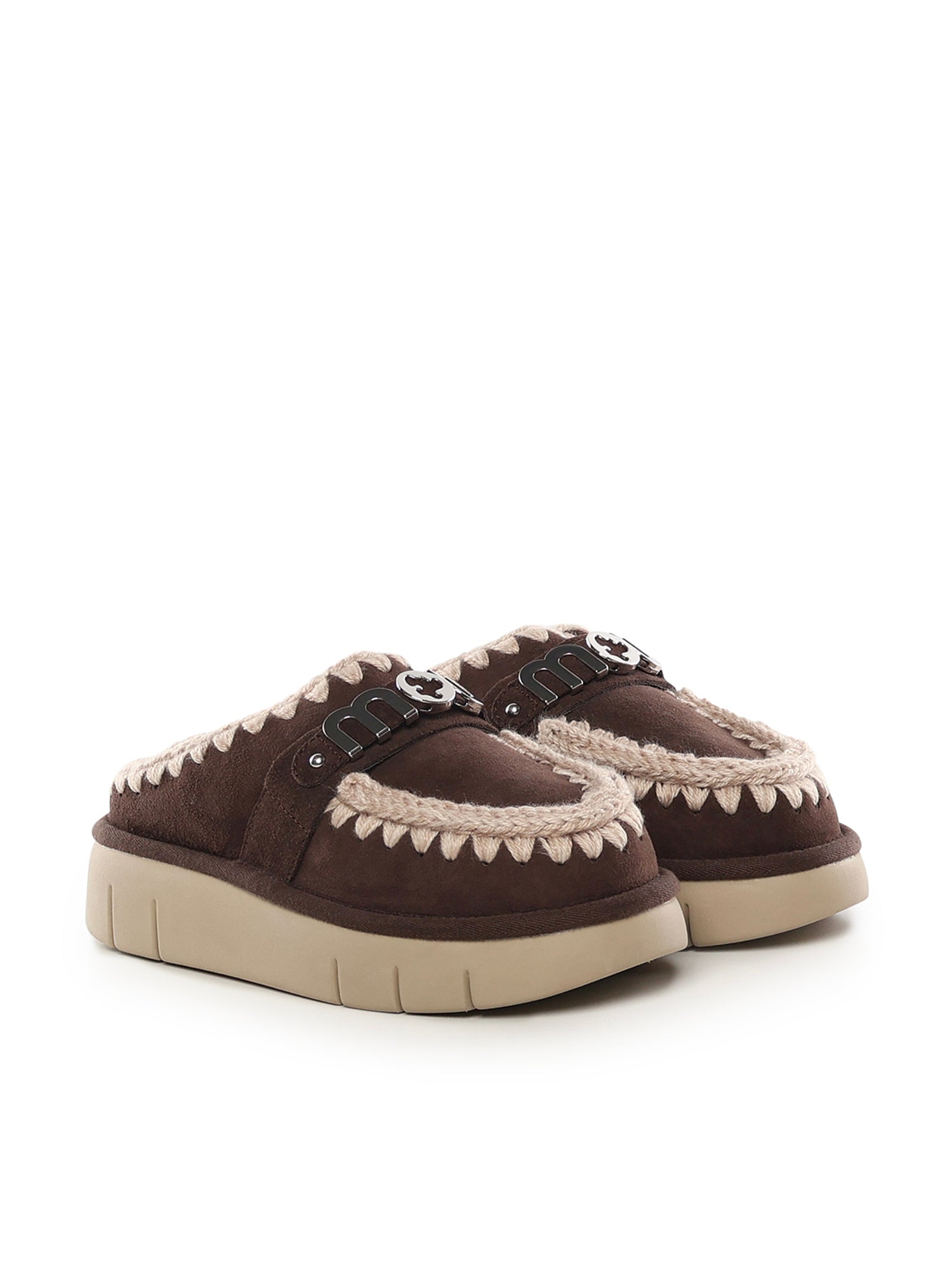 Mou Sandals Mocha Sheepskin