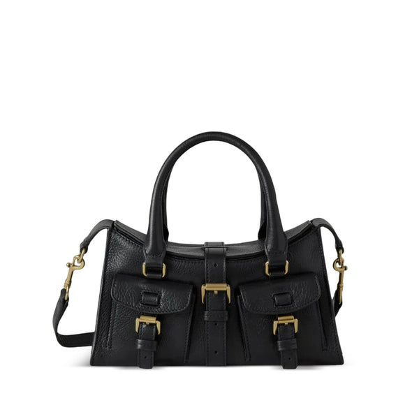 Tote Bag Black Leather Calf