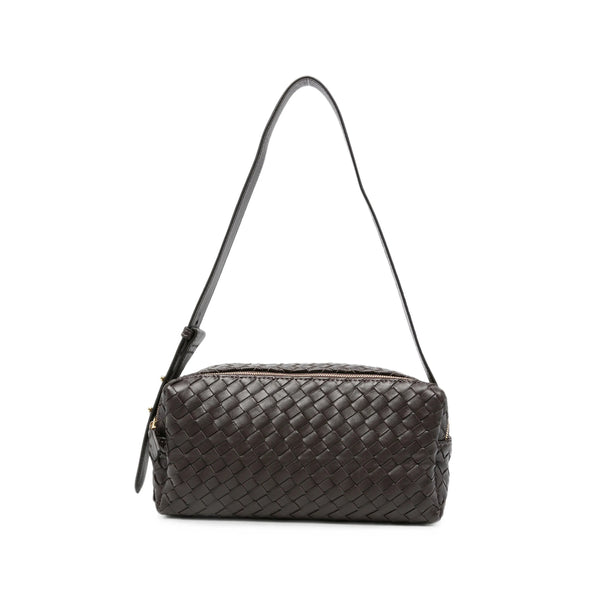 Woven Tote Bag Trousse Brown Leather