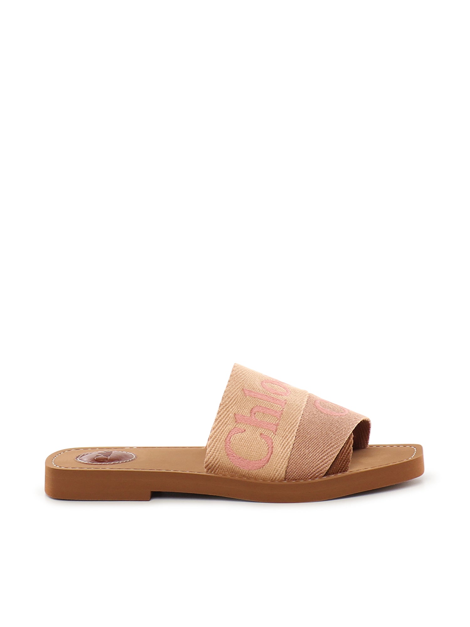 Chloè Sandals Rosewood Brown Linen