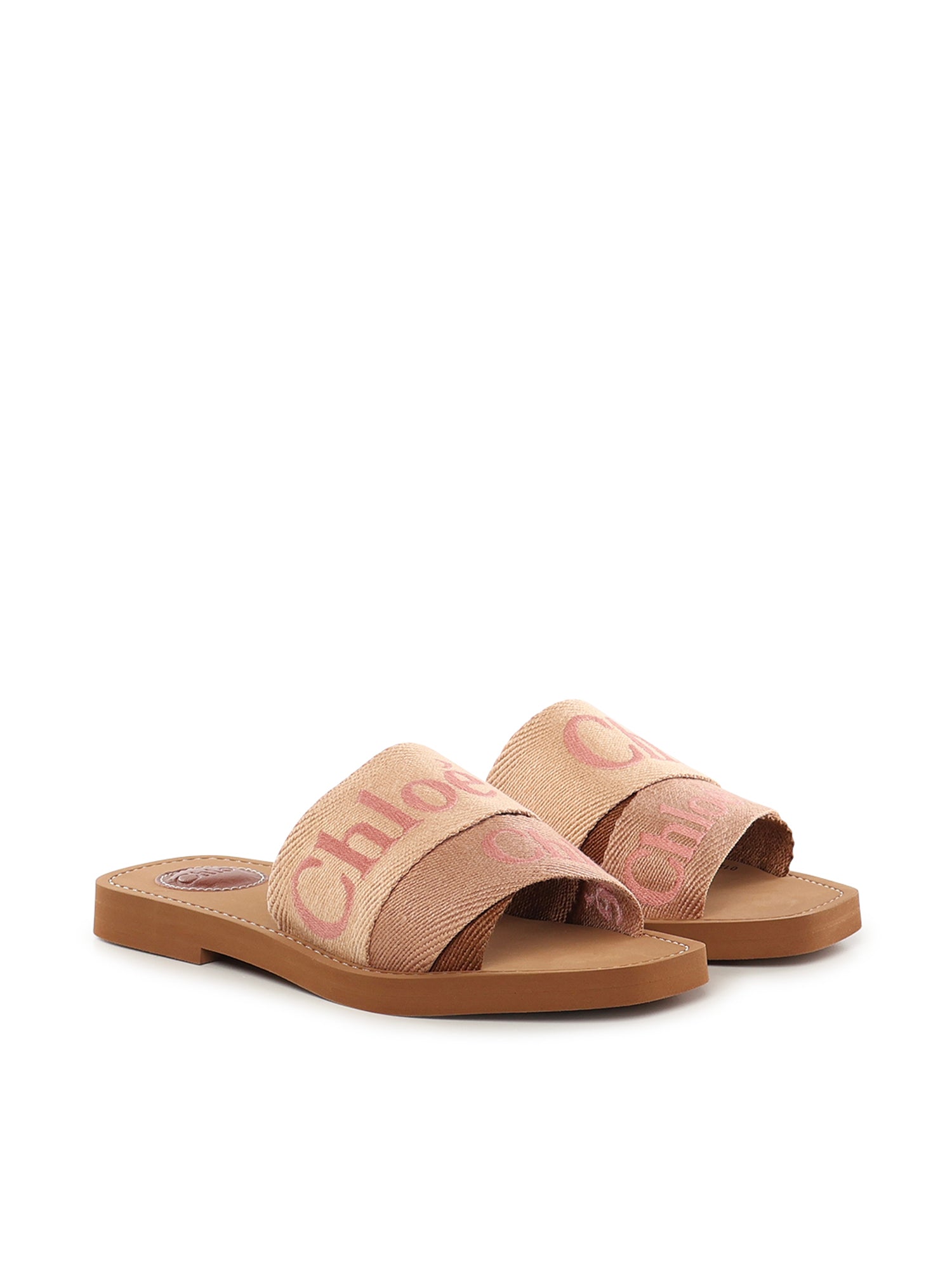 Chloè Sandals Rosewood Brown Linen