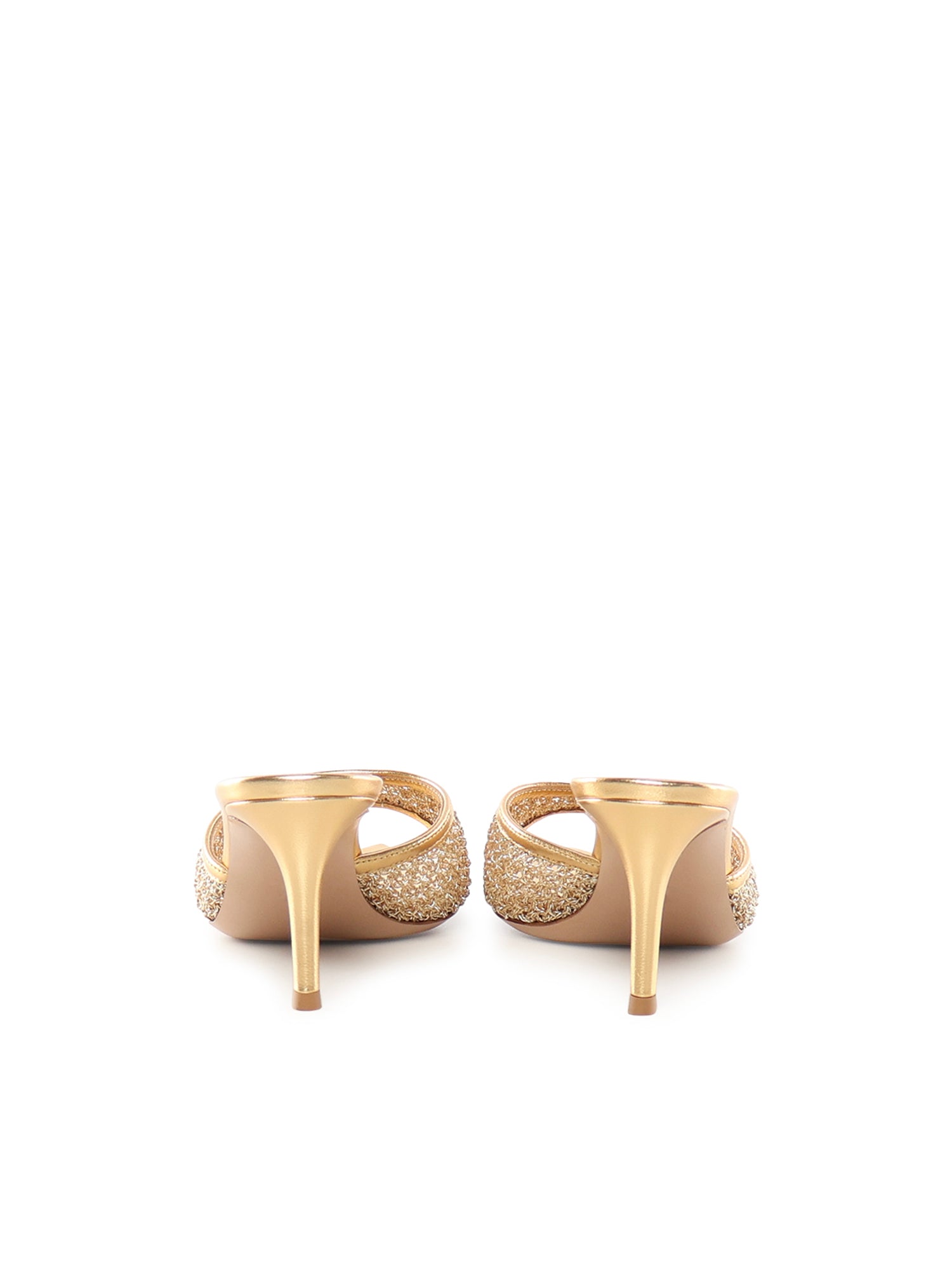 Gianvito Rossi Sandals Golden Fabric / Nappa