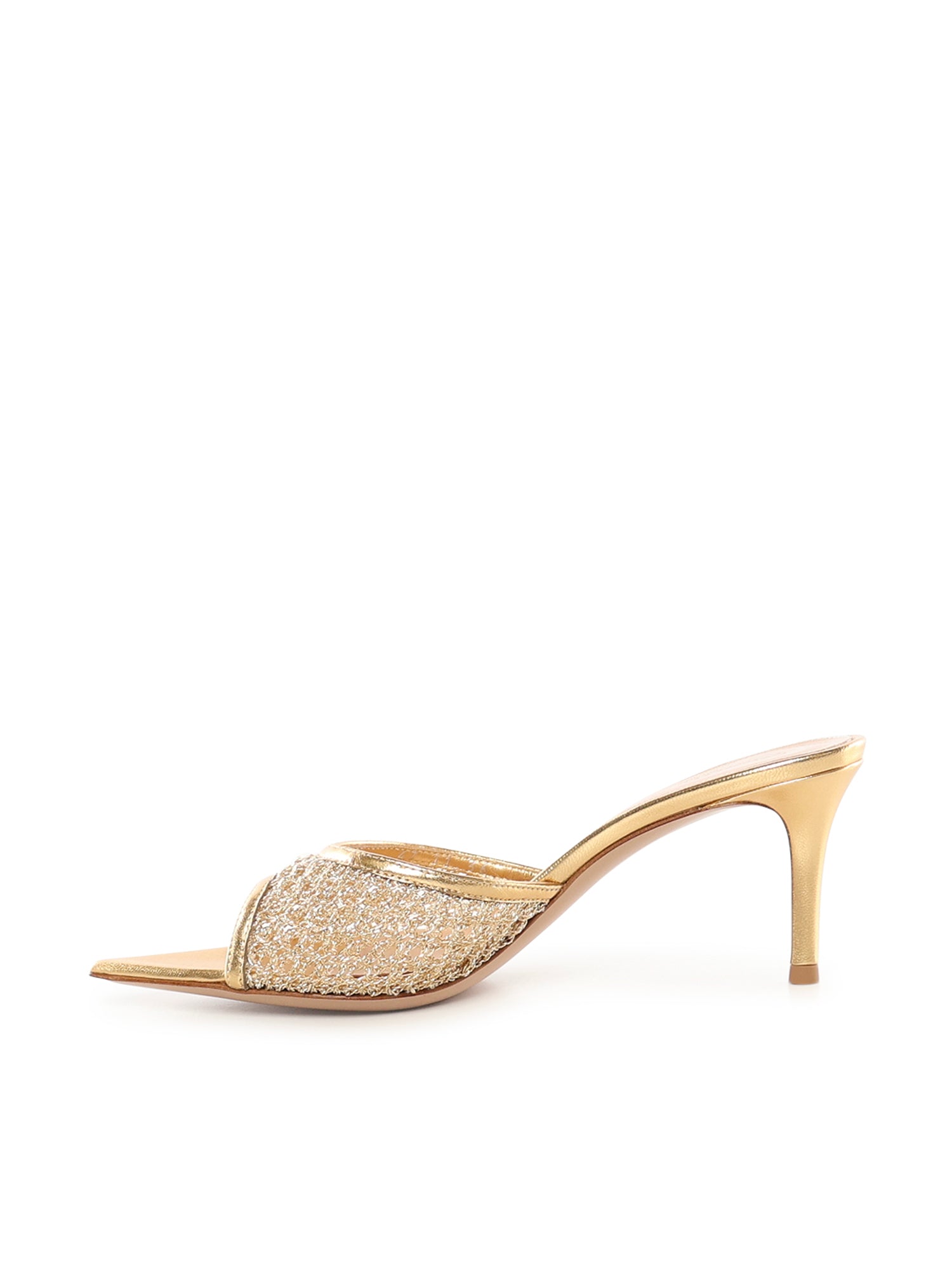 Gianvito Rossi Sandals Golden Fabric / Nappa