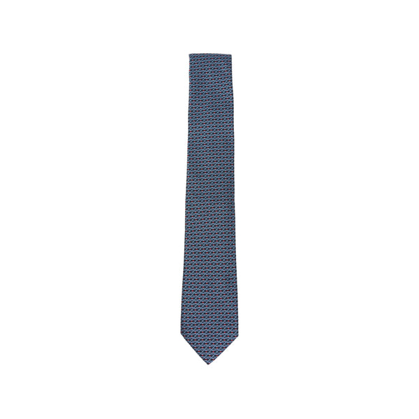 Tie Gancini Jacquard Blue Silk Ties & Bow