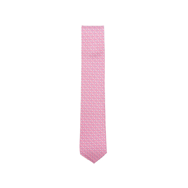 Silk Tie Gancini Print Pink-Blue Pink/blue Ties & Bow