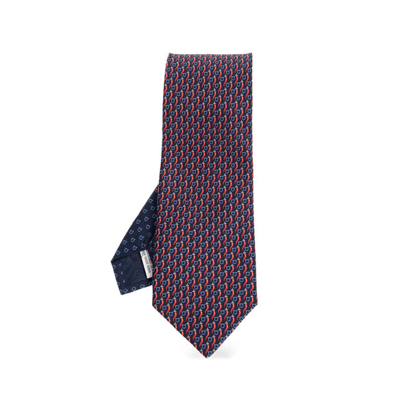 Tie Navy Blue-Red Silk Blue/red Ties & Bow