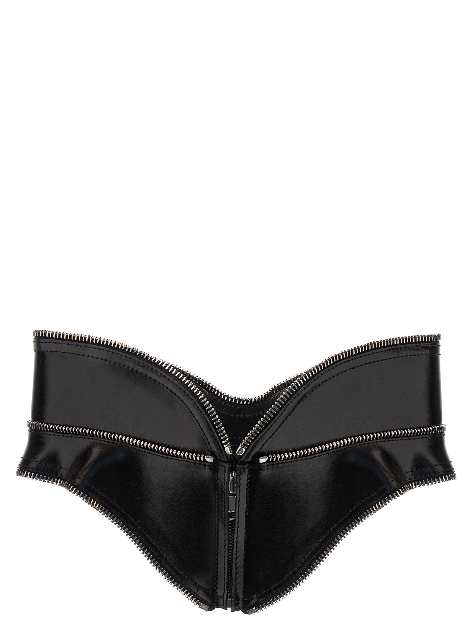 Corset belt Black Cuir Leather