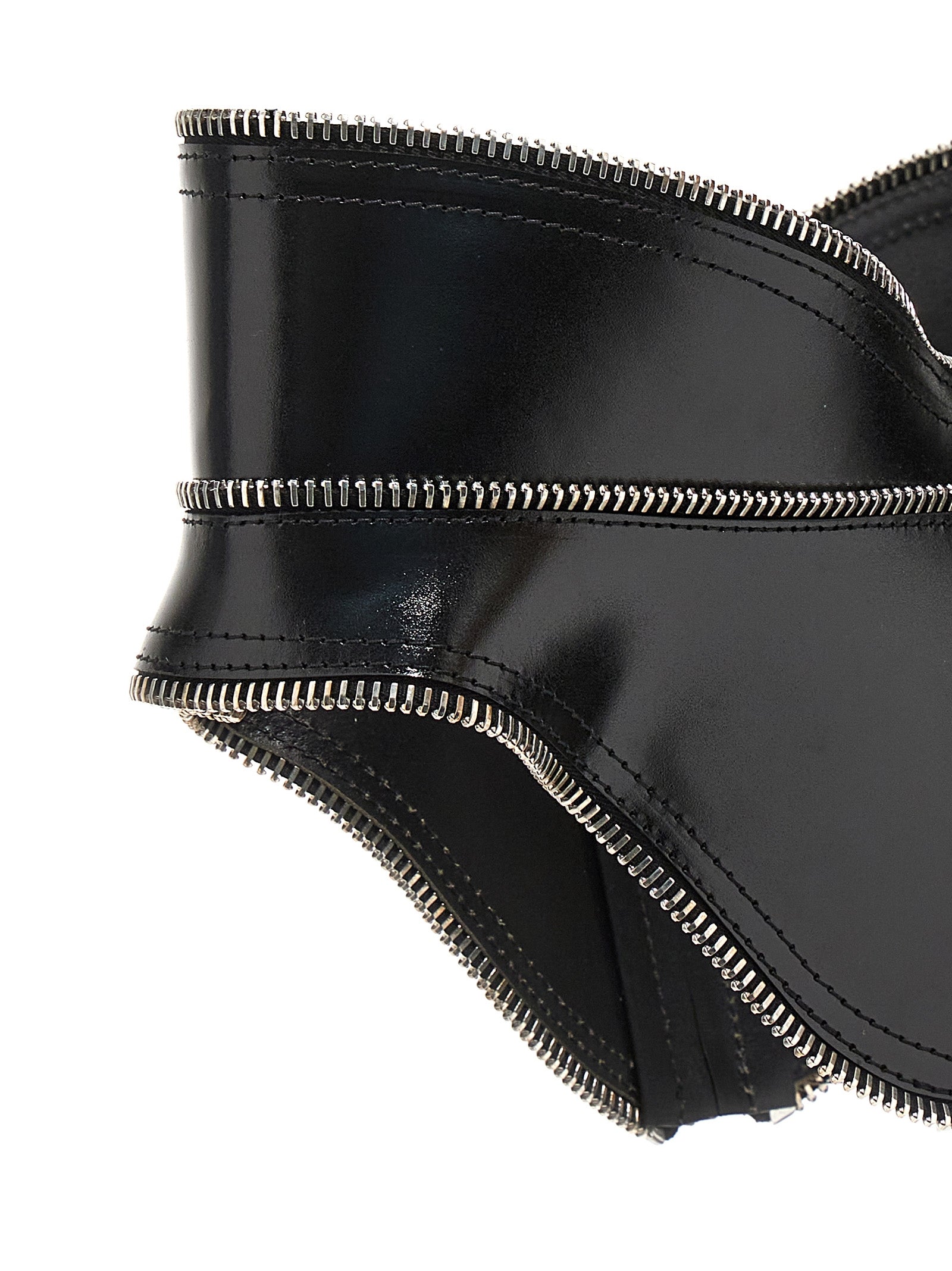 Corset belt Black Cuir Leather