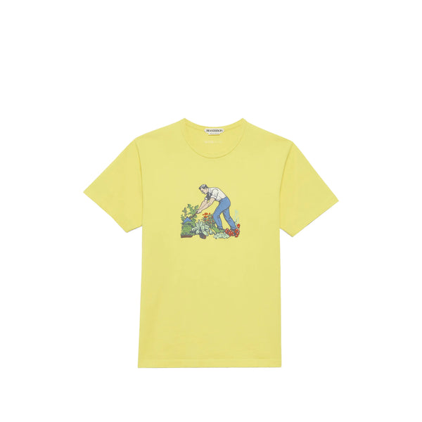 Graphic Print Cotton T-Shirt Yellow T-shirts And Polos