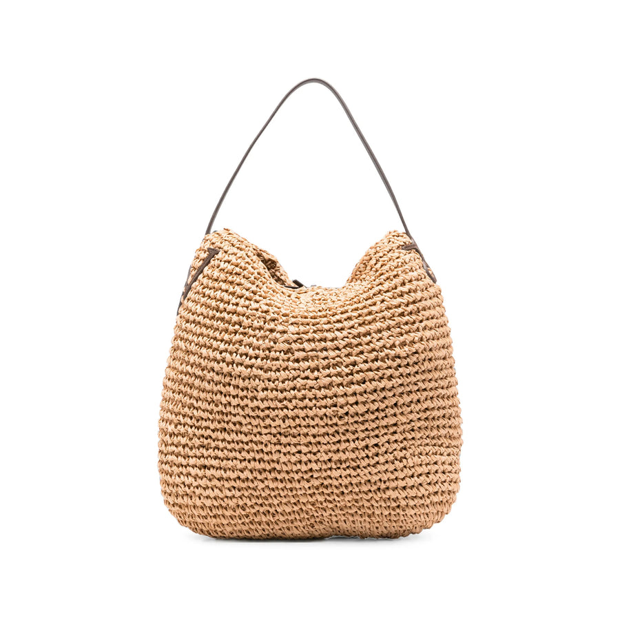 Tote Bag Raffia Neutrals-Black Neutrals/black
