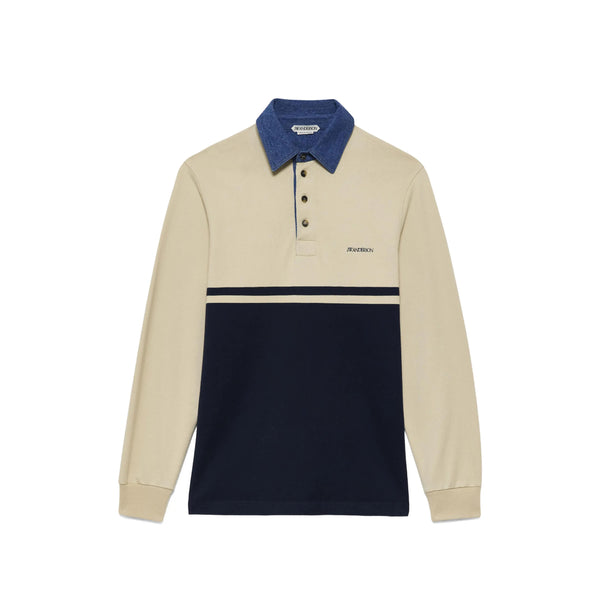 Polo Shirt White-Blue Denim White/blue Cotton; Trims: Cotton T-shirts And Polos