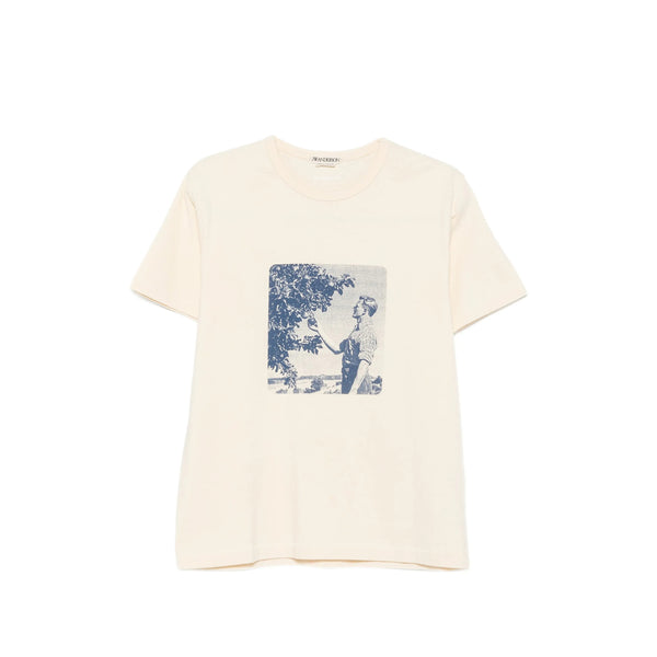 Cotton T-Shirt Graphic Print Neutrals T-shirts And Polos