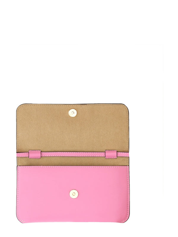 Leather Smartphone Bag Pink Shoulder