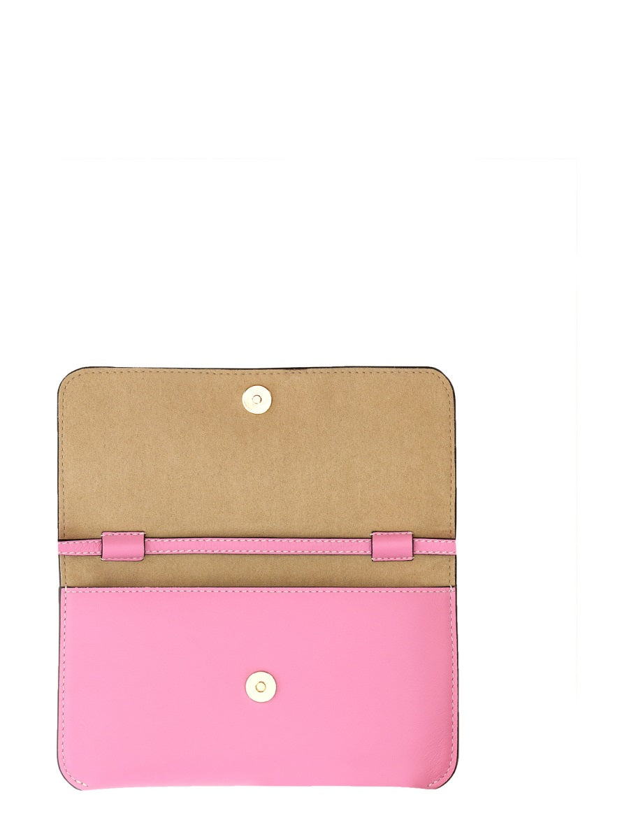 Leather Smartphone Bag Pink Shoulder