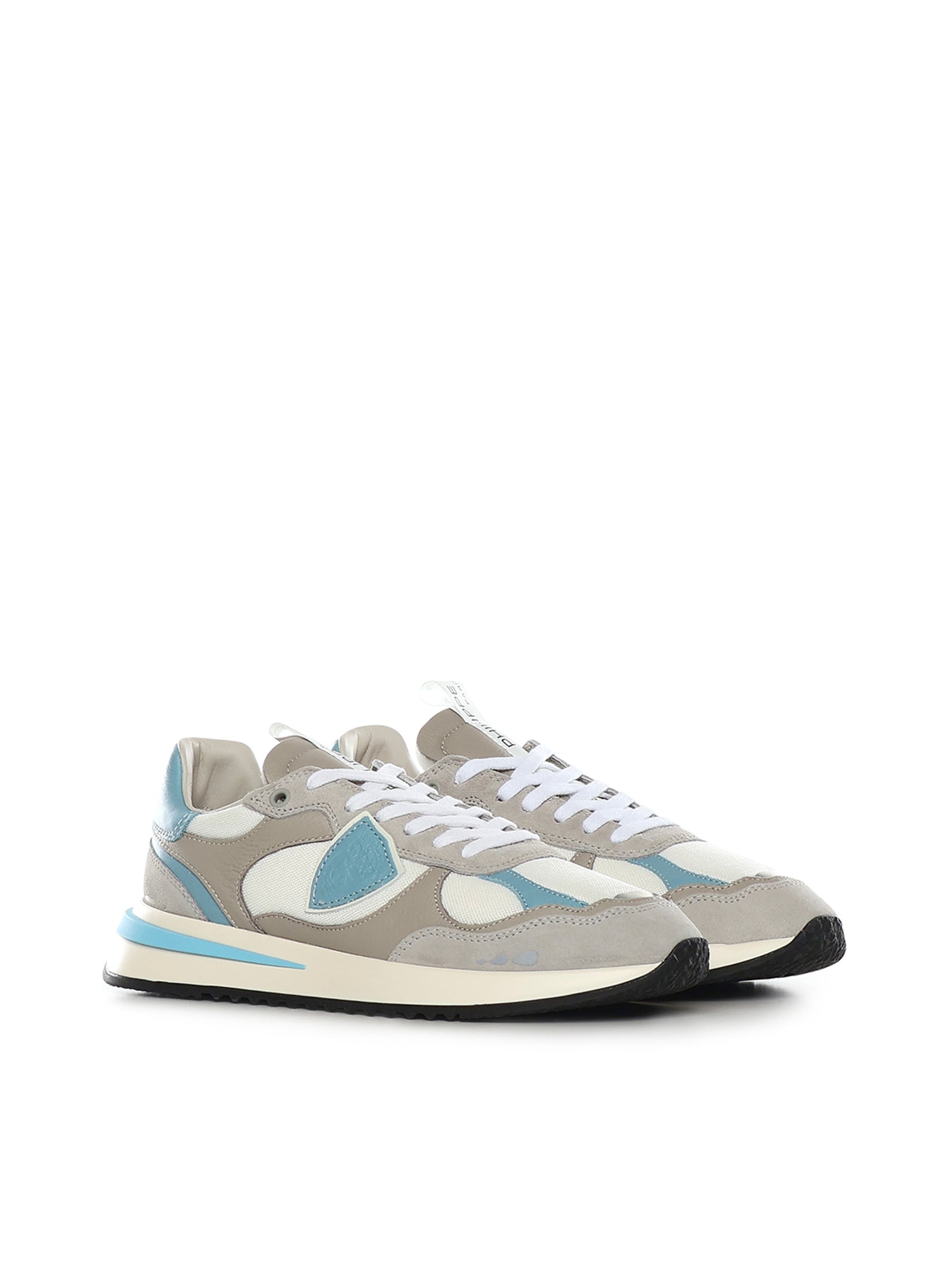 Philippe Model Sneakers Grey, White, Light Blue Calfskin