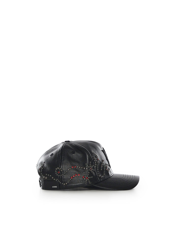 Amiri Hats Black Leather