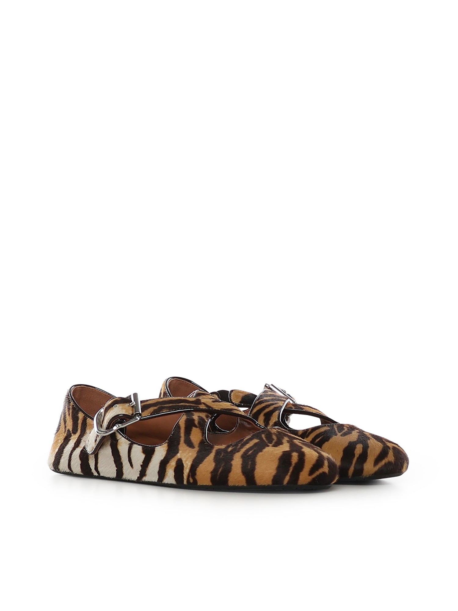 Alaia Flat shoes Beige Calfskin