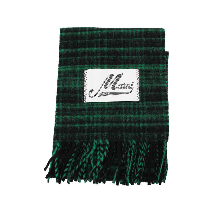 Scarf Green-Black Green/black Polyester