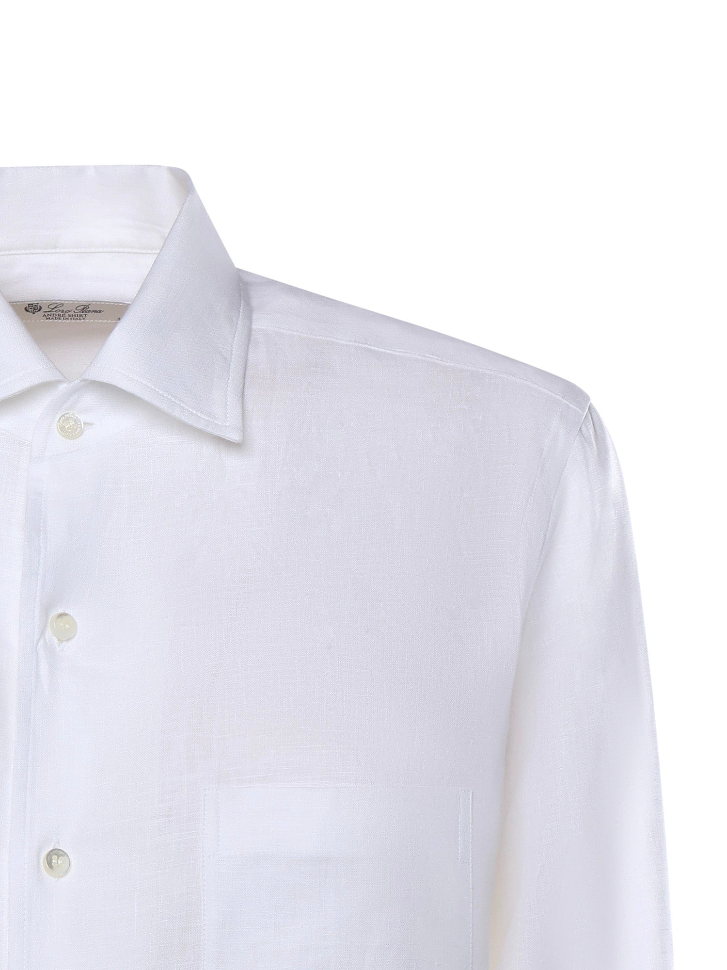 Loro Piana Shirts Optical White Flax