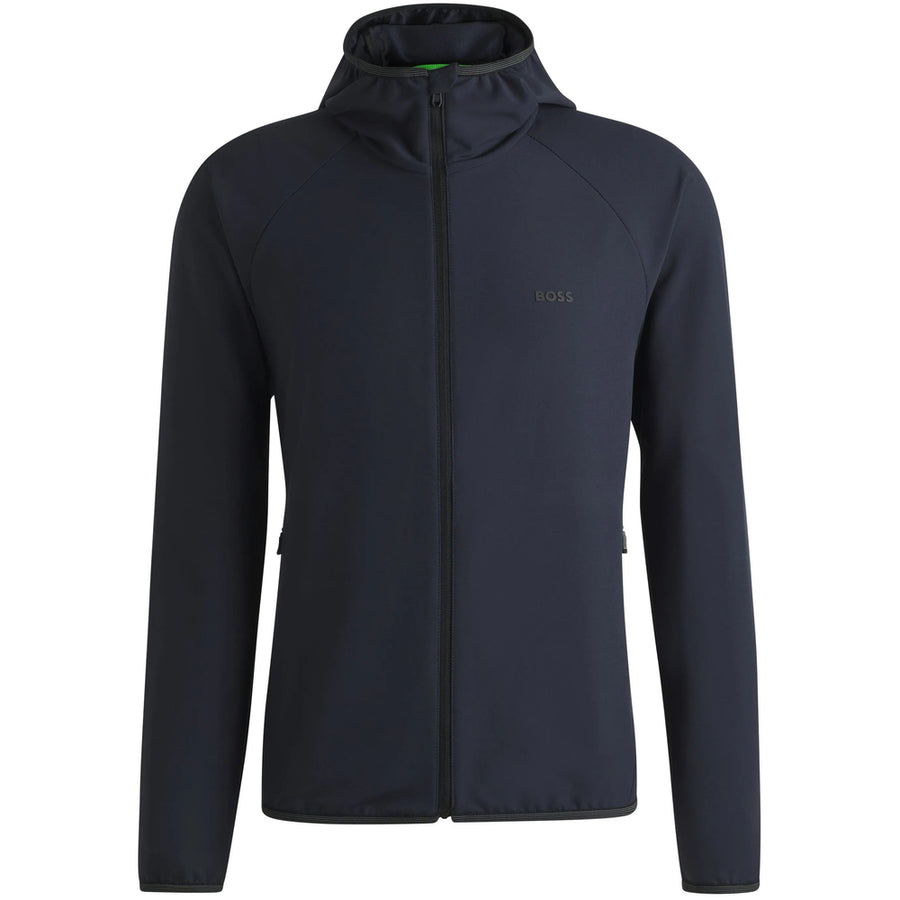 Hooded Windbreaker Navy Blue Sport Jackets & Windbreakers
