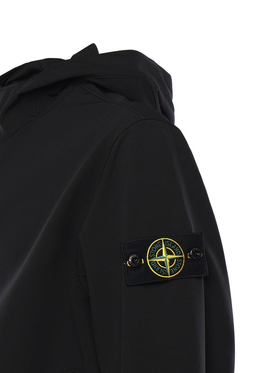 Stone Island Coats Black Polyamide
