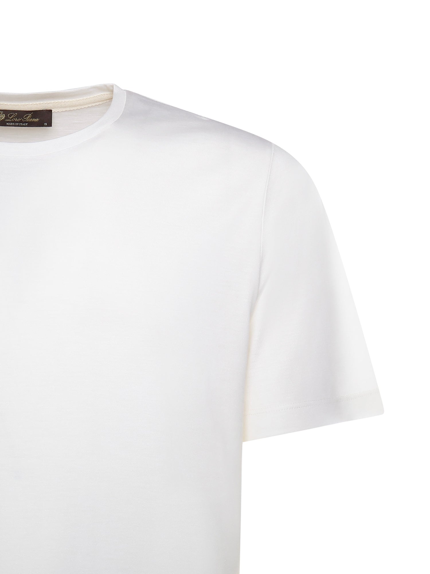 Loro Piana T-shirts and Polos Optical White Silk Cotton