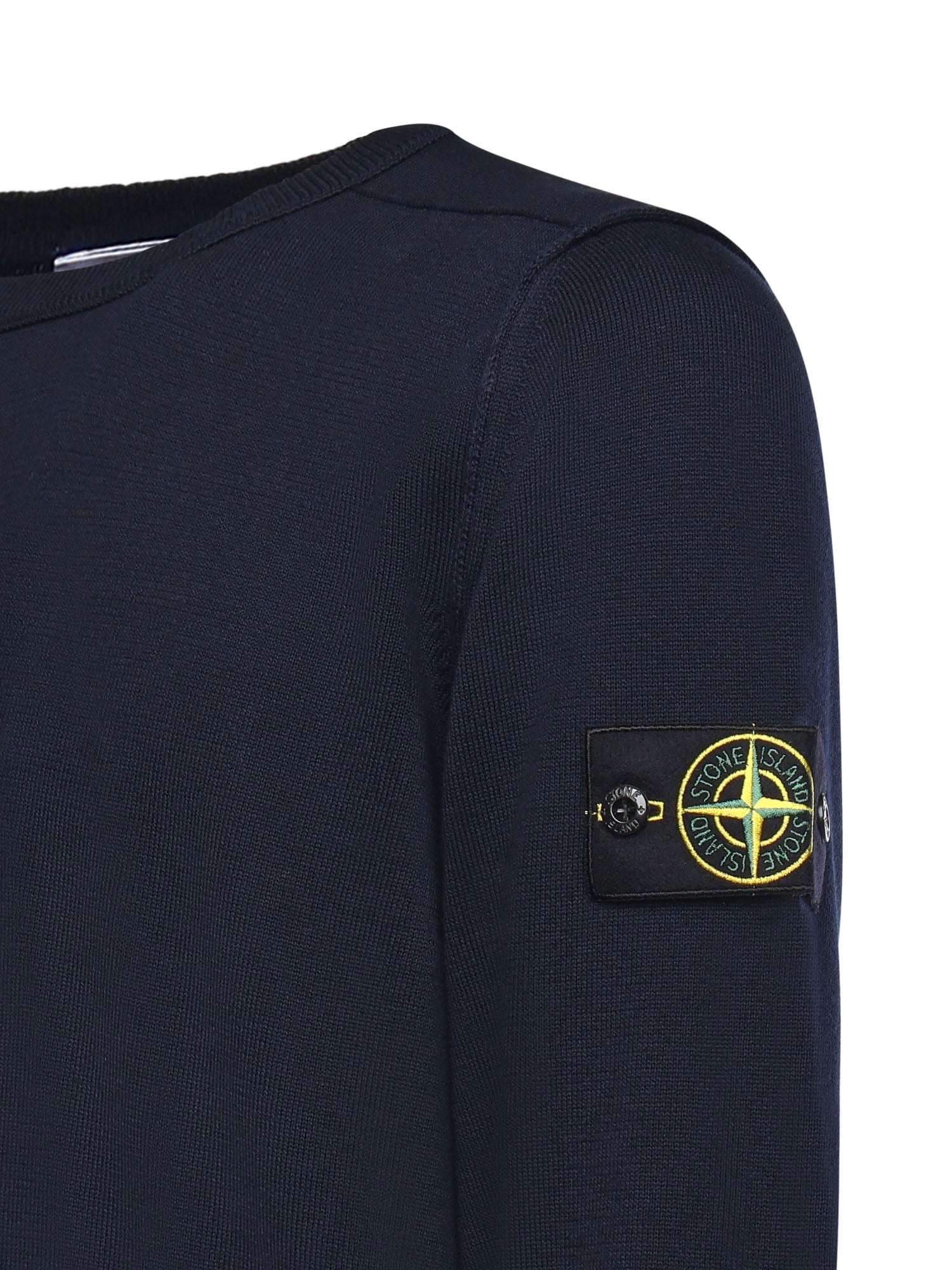 Stone Island Sweaters Blue Cotton