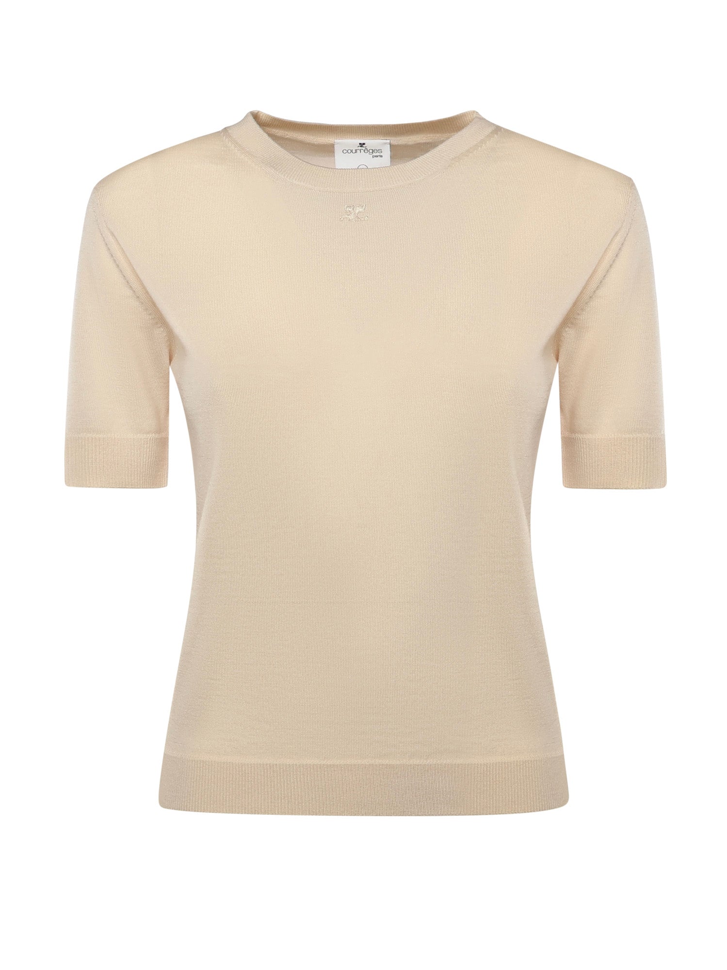 Courreges Sweaters Light Sand Merino Wool