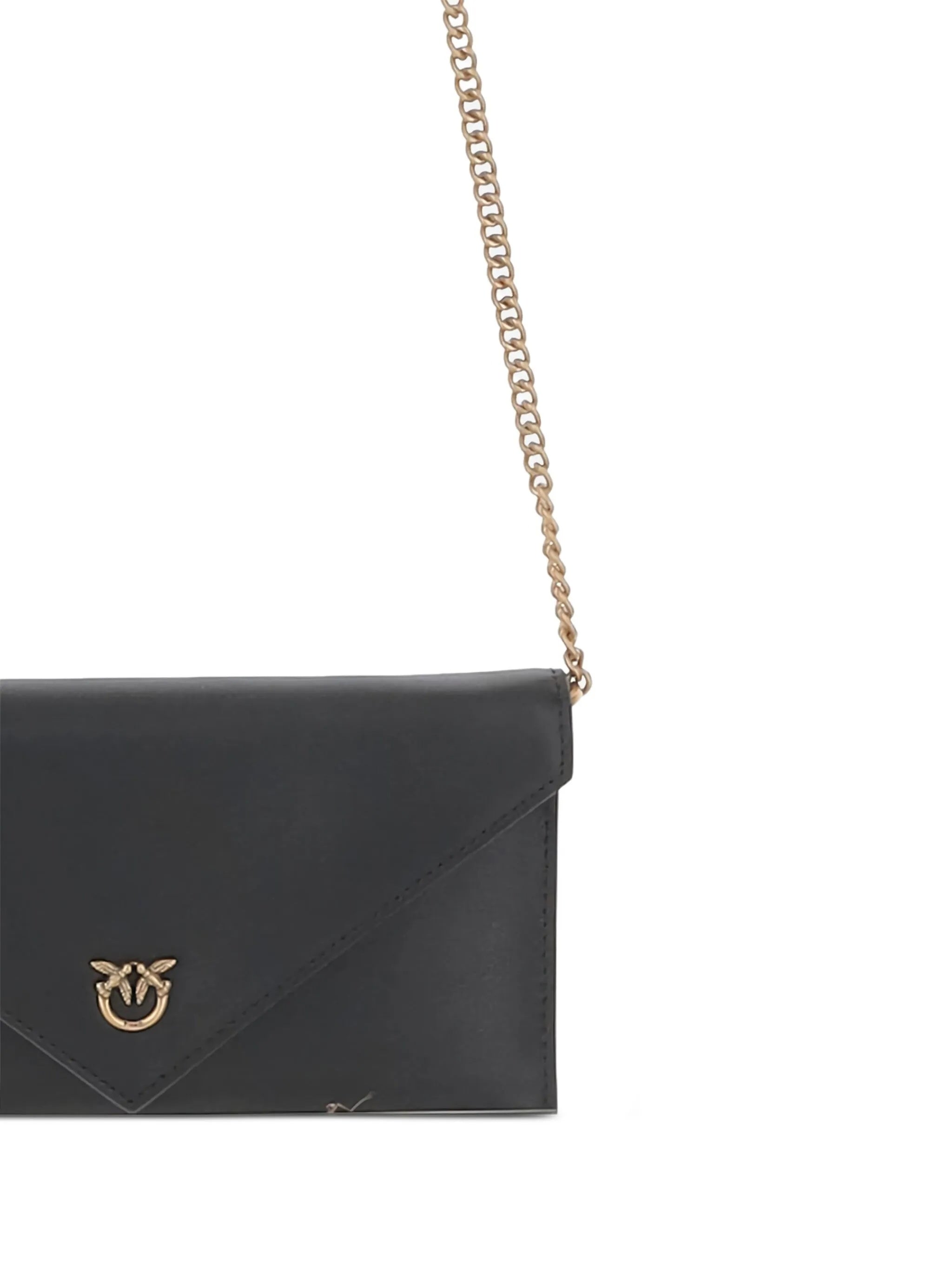 Flat Purse Mini Black Leather | Borsa