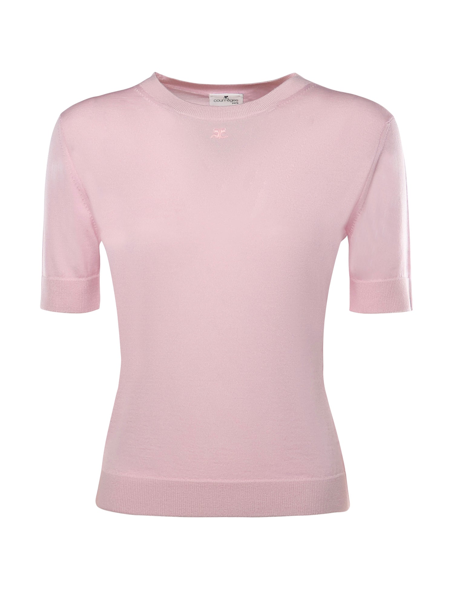 Courreges Sweaters Light Pink Merino Wool