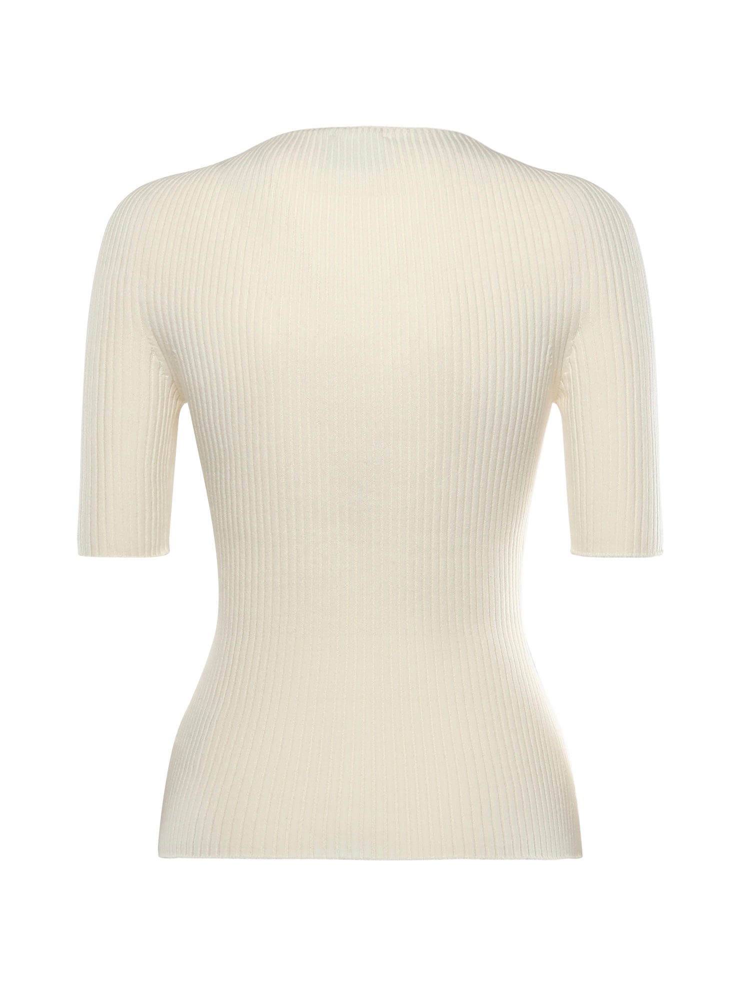 Courreges Sweaters Heritage White Cotton Merino Wool