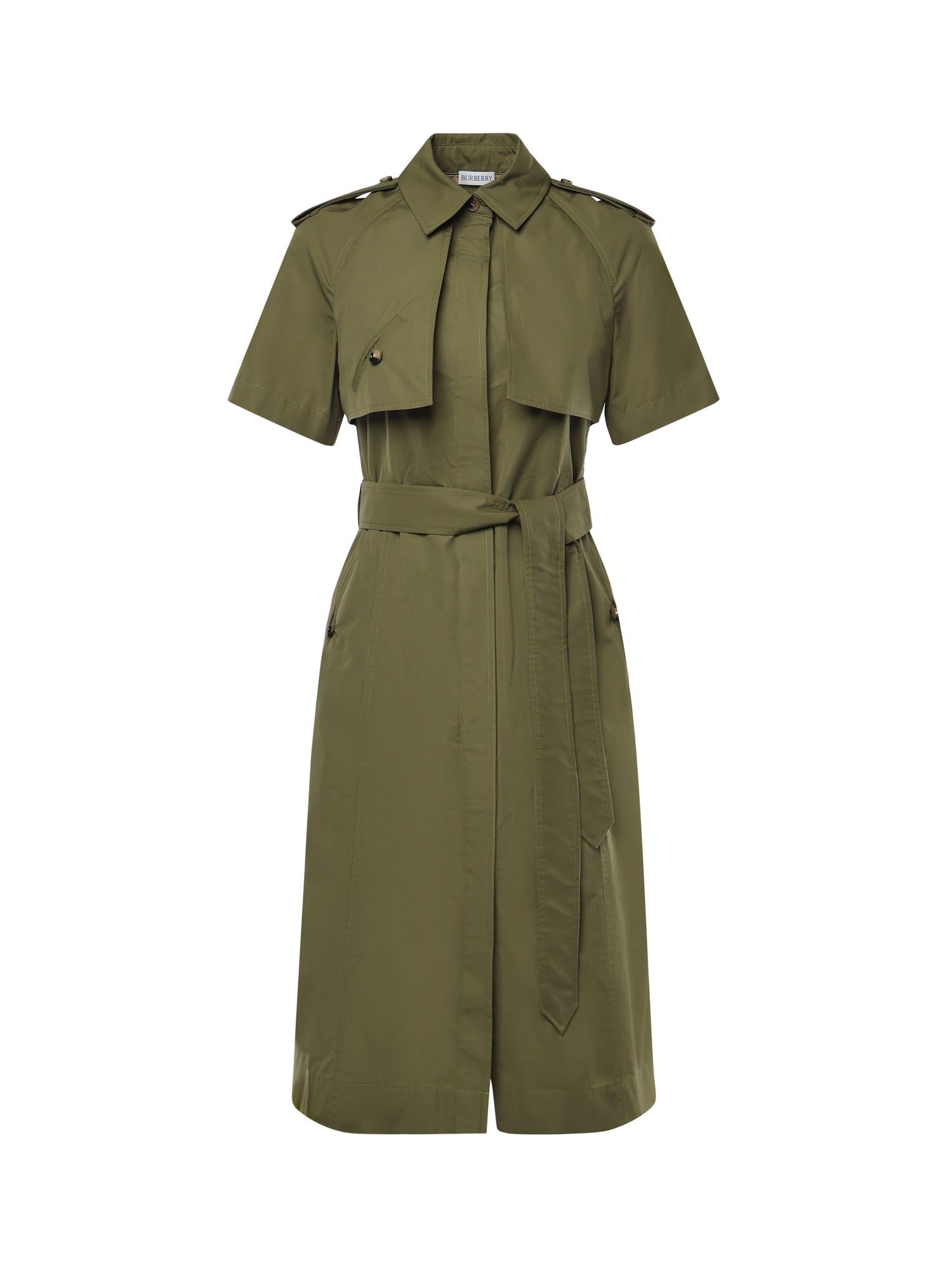 Burberry Dresses Pasture Green Cotton