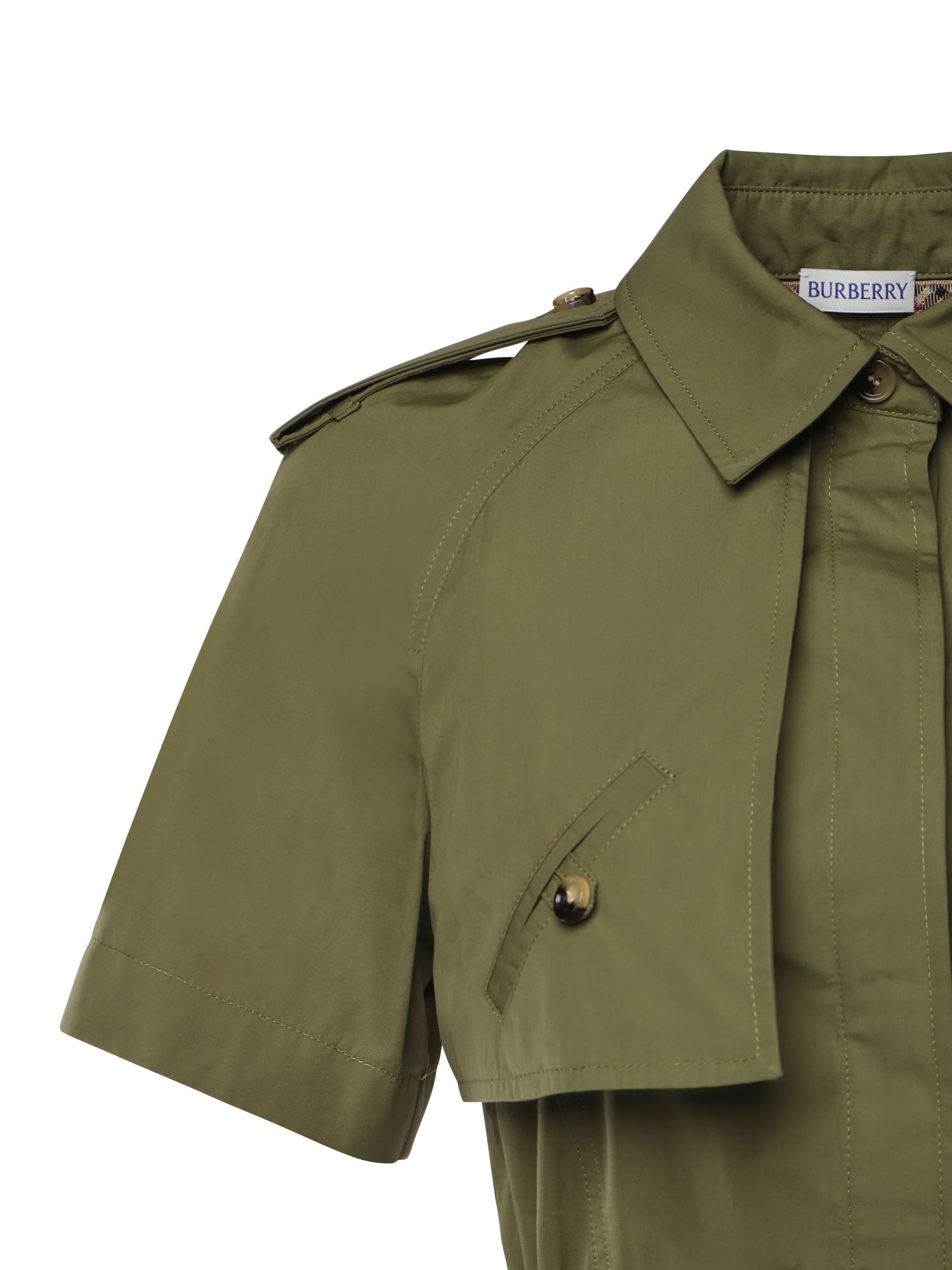 Burberry Dresses Pasture Green Cotton