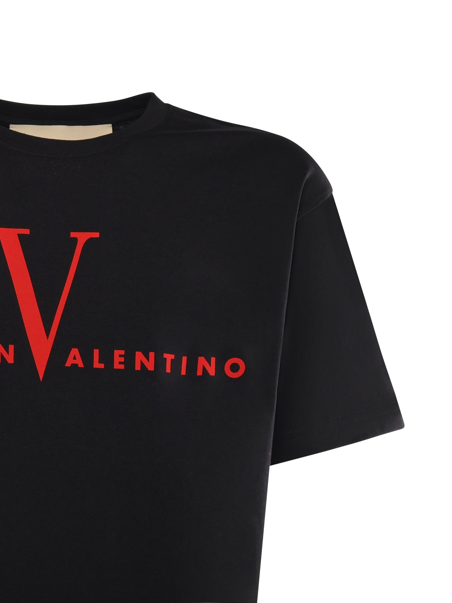 Valentino Garavani T-shirts and Polos Black Cotton
