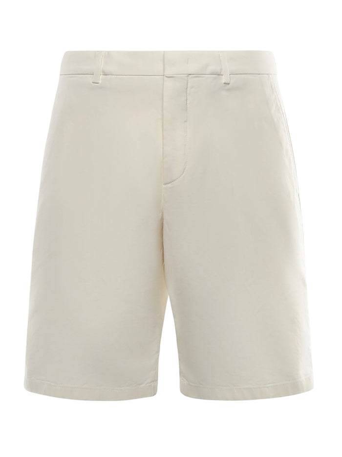 Loro Piana Shorts Optical White Cotton Elastane