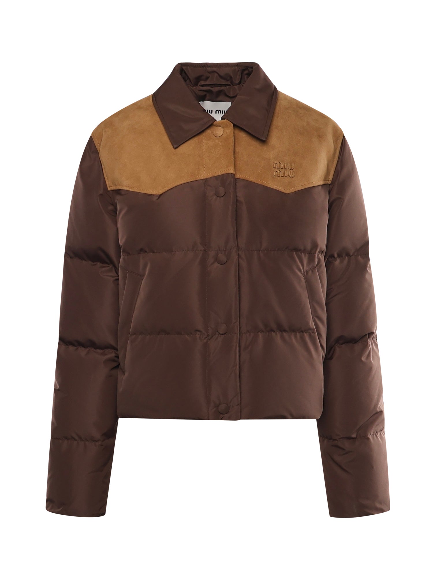 Miu Coats Coffee Recycled Polyester