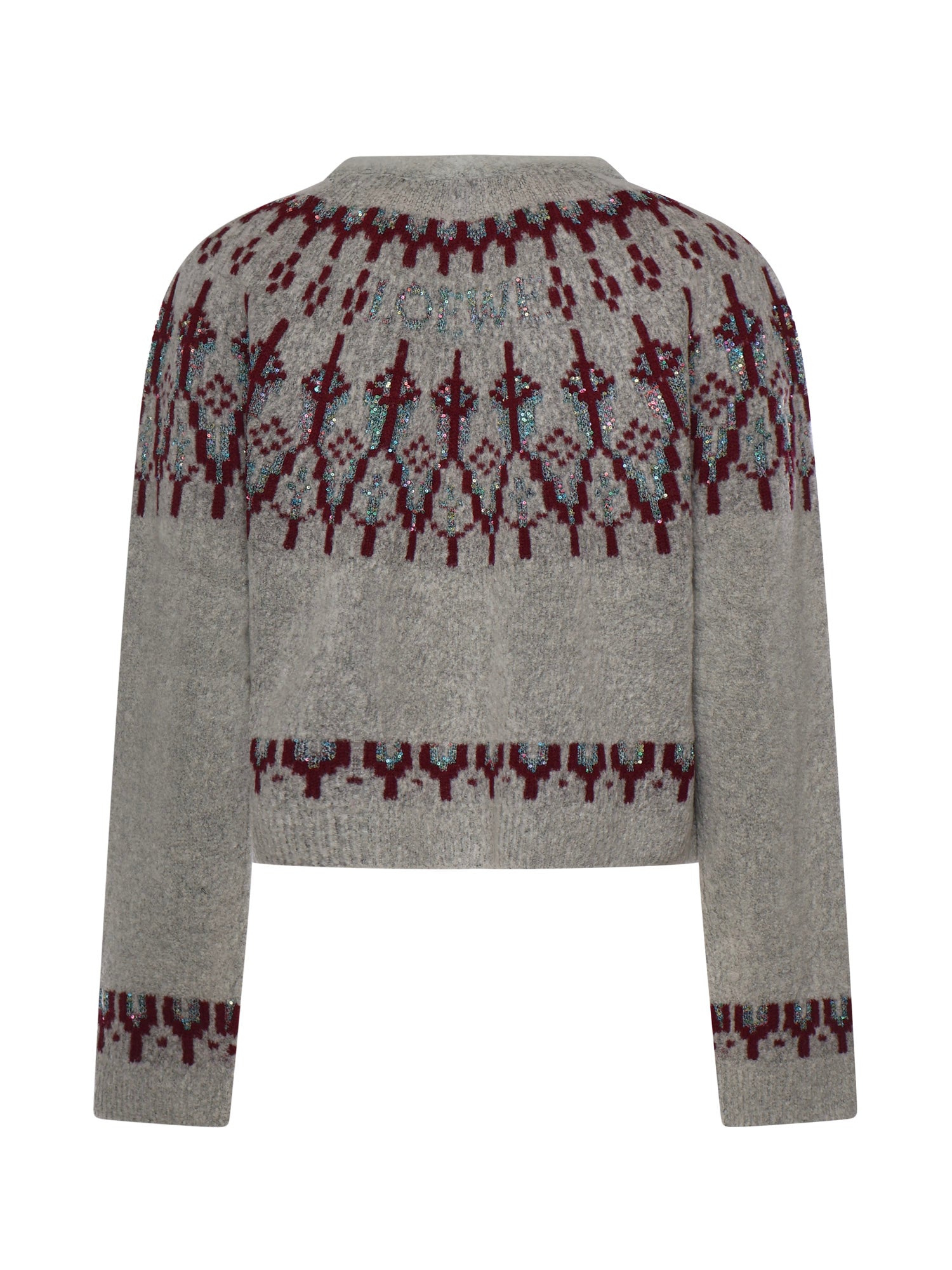 Loewe Sweaters Llight Grey/multicolor Wool/polyamide