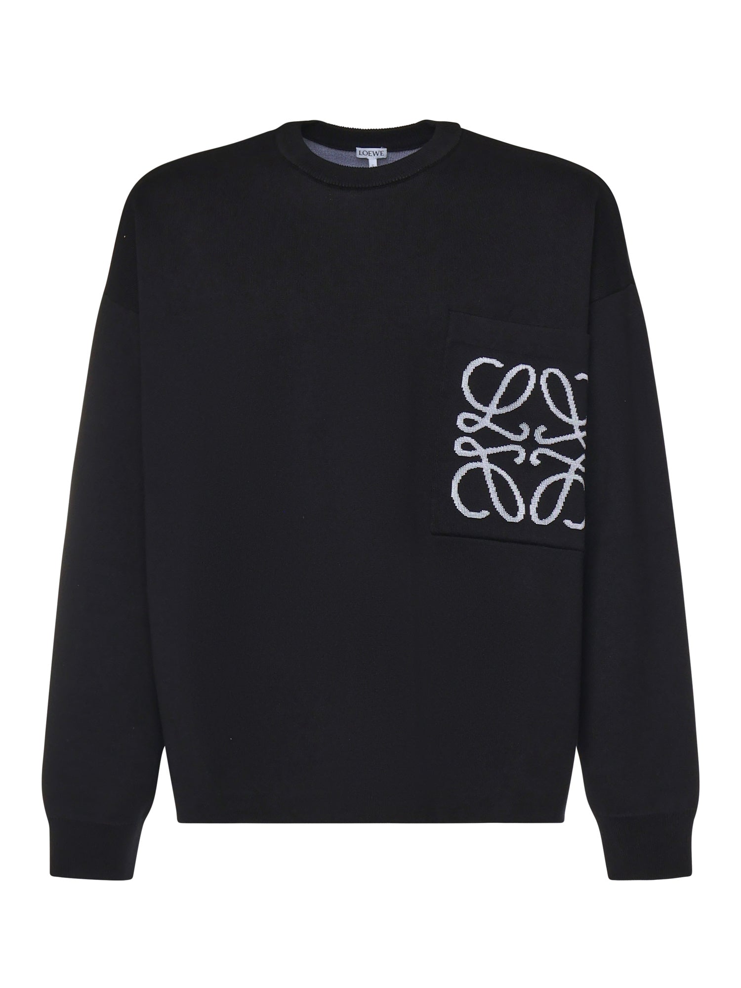 Loewe Sweaters Black/white Cotton/viscose