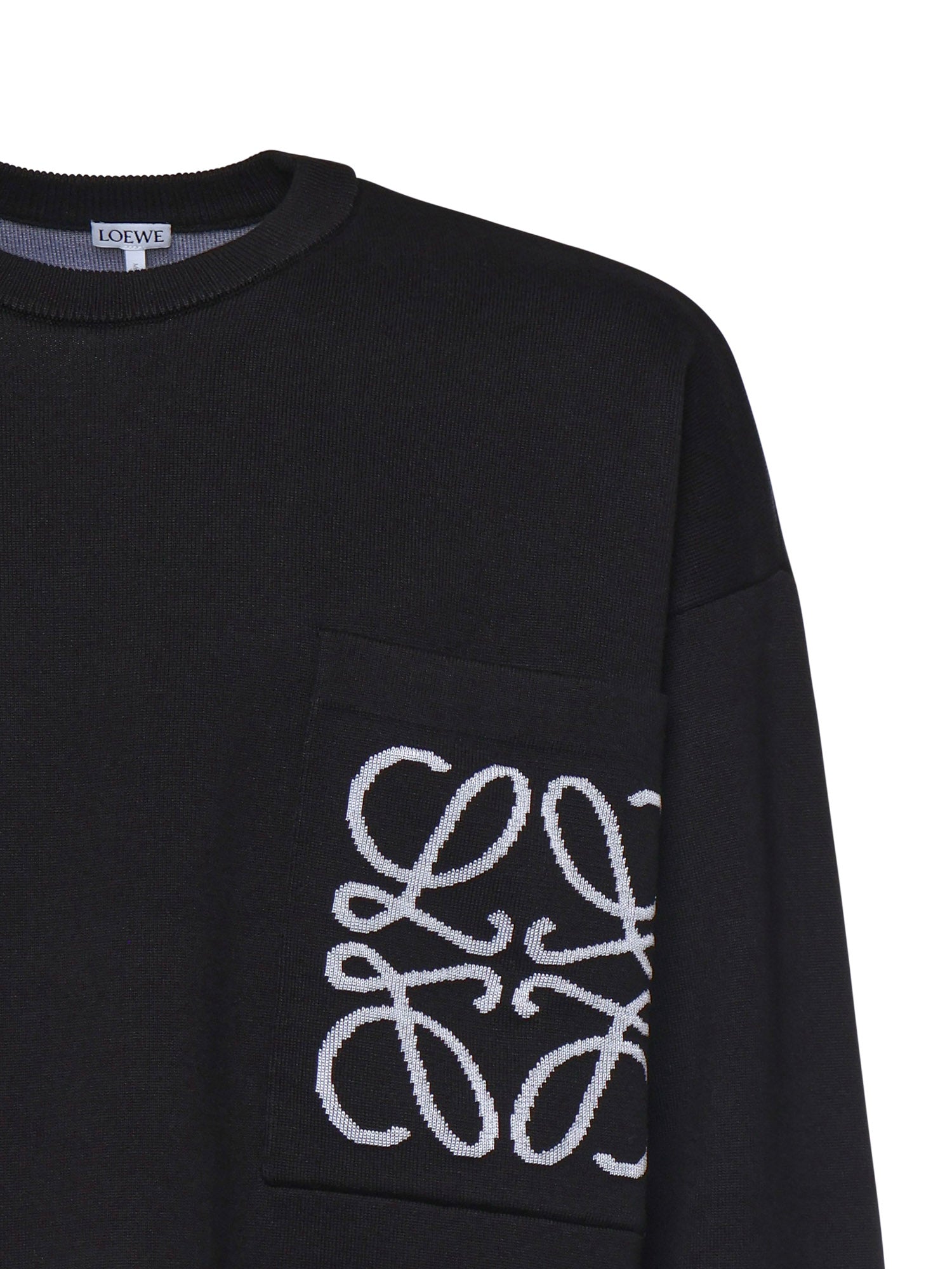 Loewe Sweaters Black/white Cotton/viscose