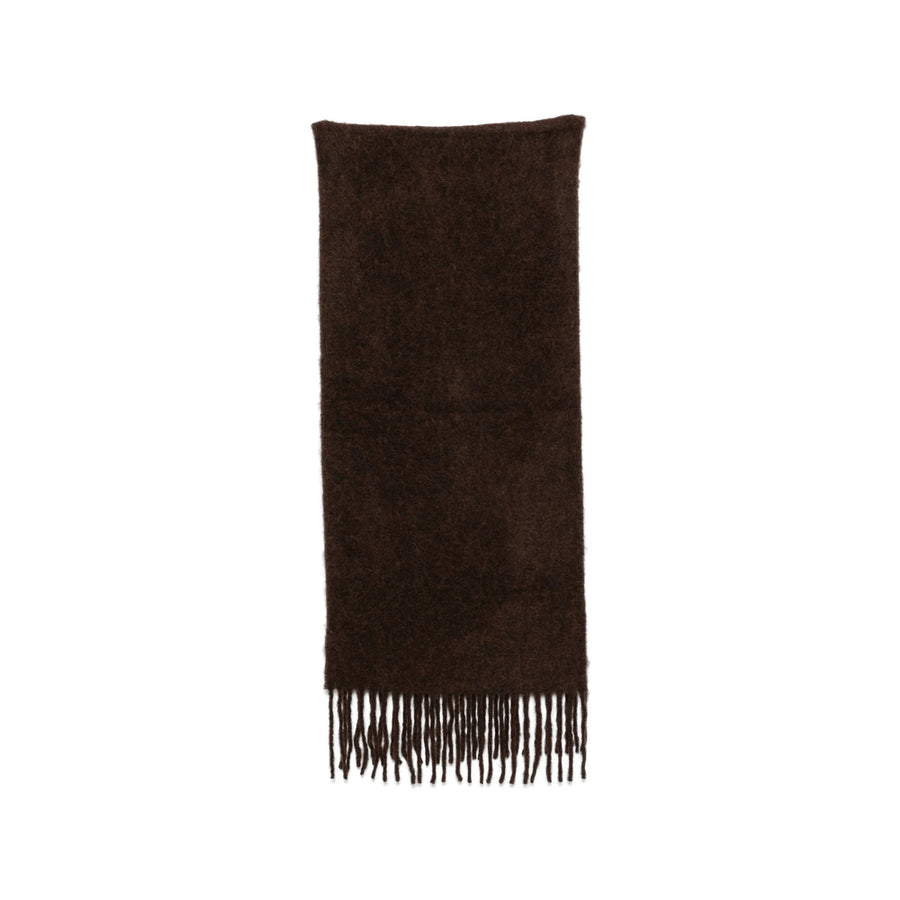 Brushed Alpaca Blend Scarf Brown