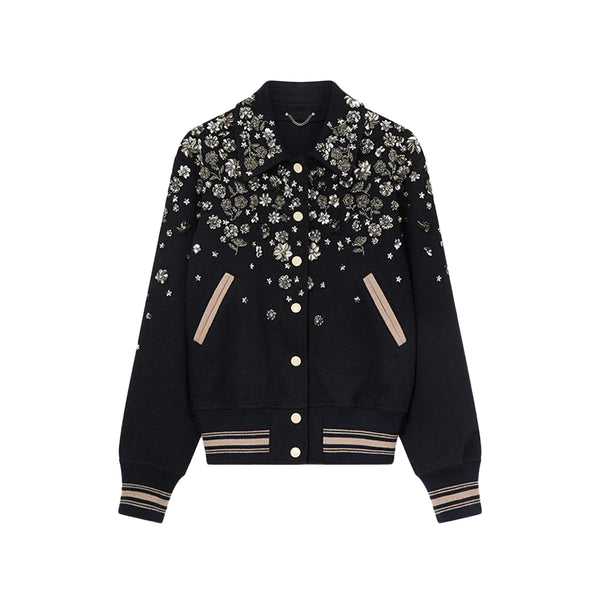 Bomber Jacket Black Virgin Wool