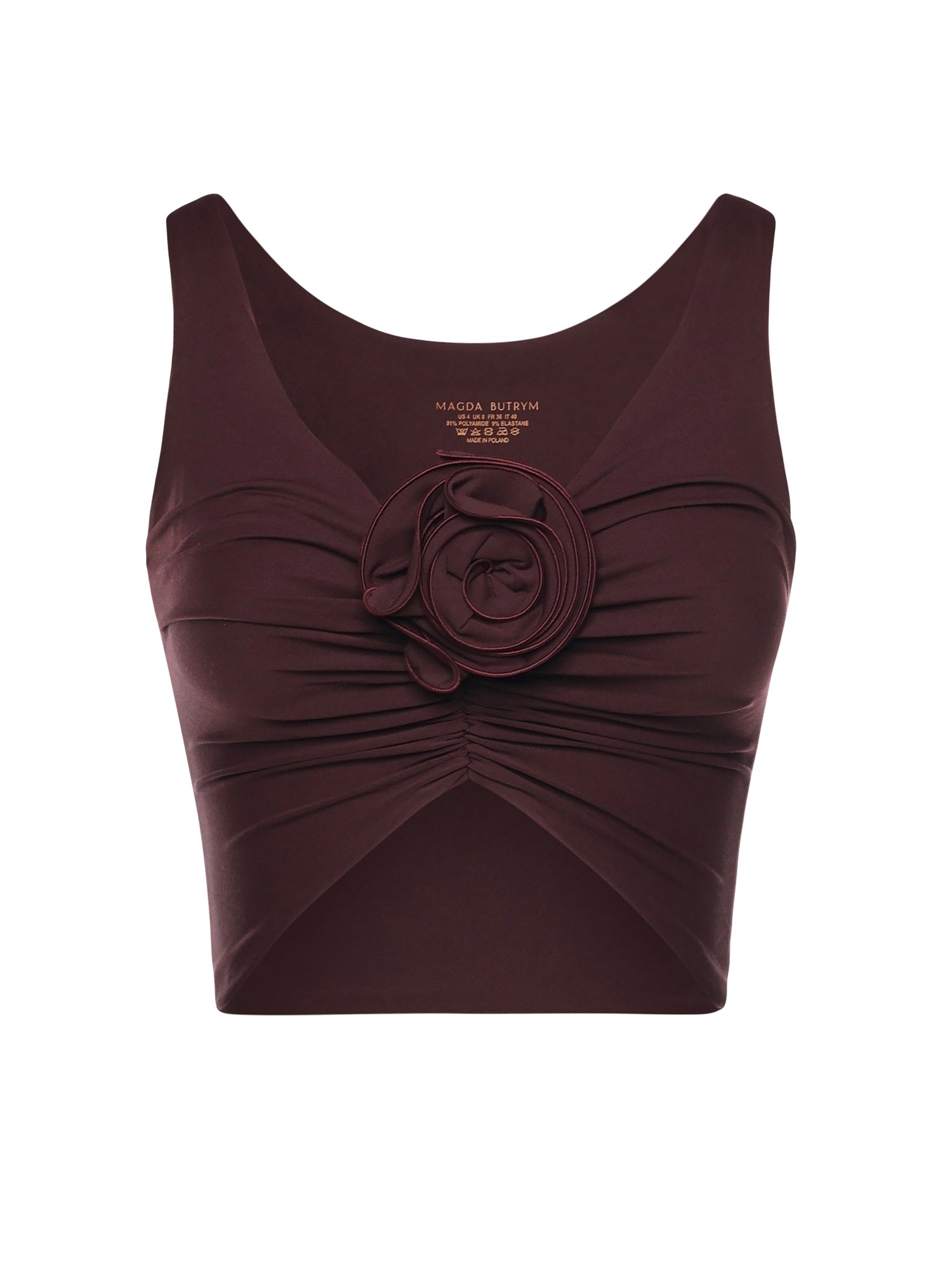 Magda Burtym Top Bordeaux Polyamide Elastane