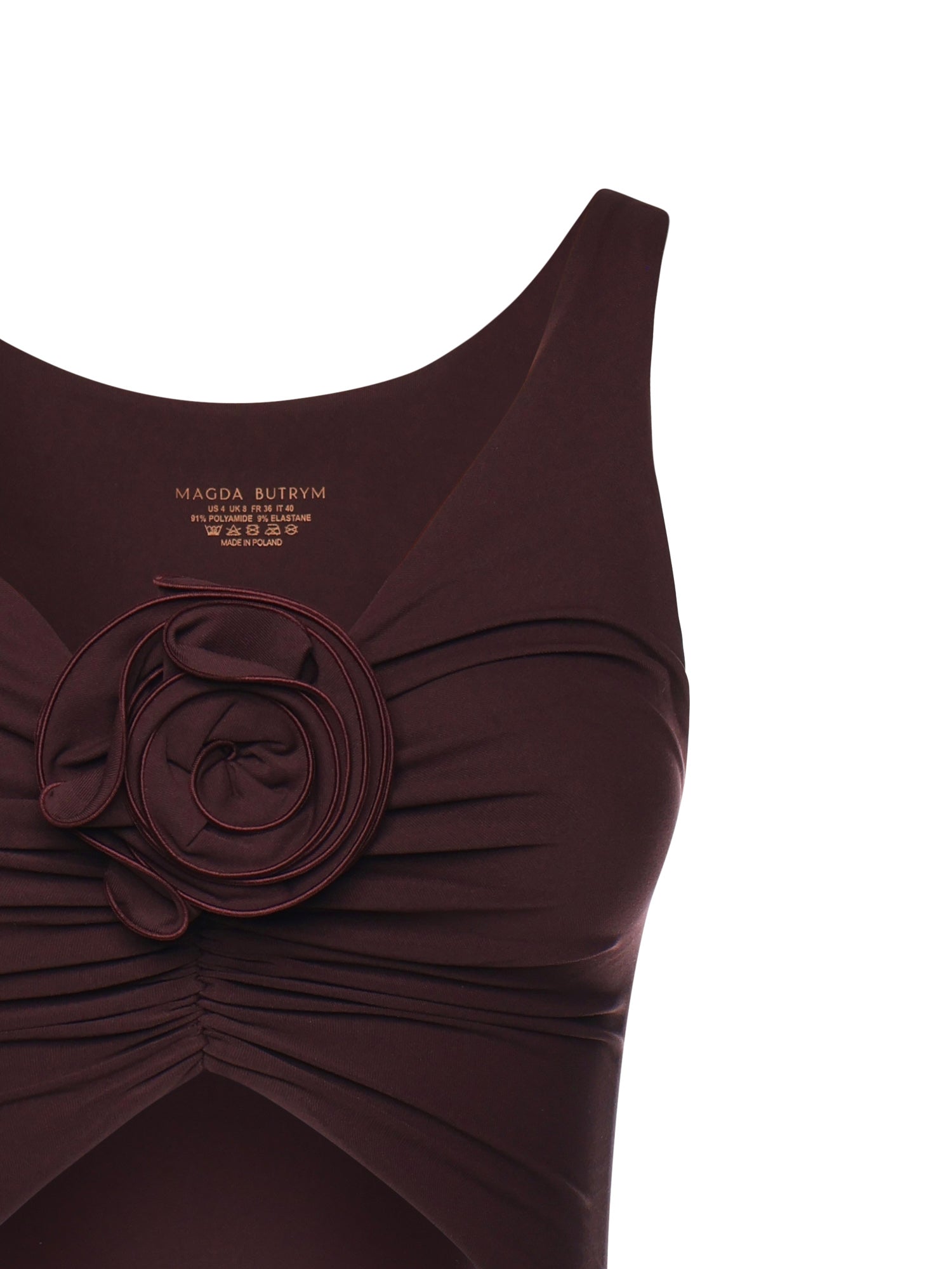 Magda Burtym Top Bordeaux Polyamide Elastane