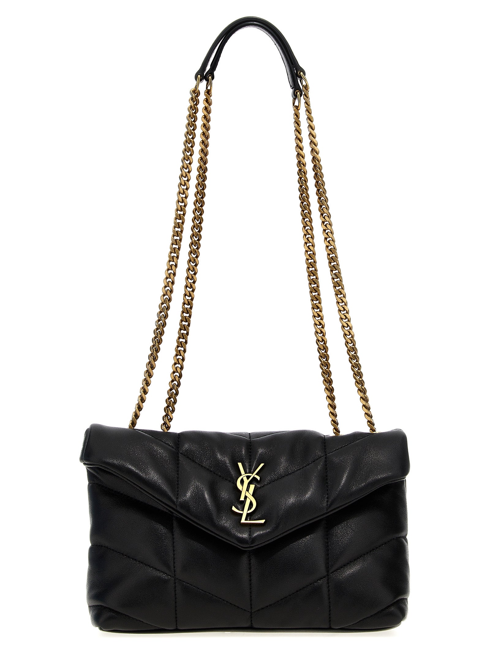 Puffer Toy shoulder bag Black Lamb Leather