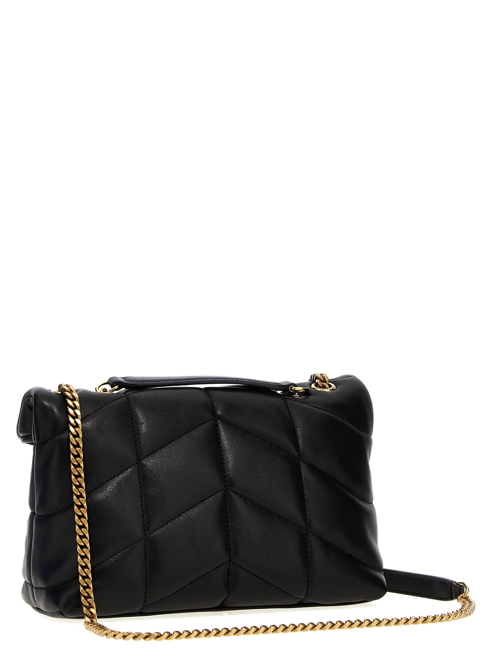 Puffer Toy shoulder bag Black Lamb Leather