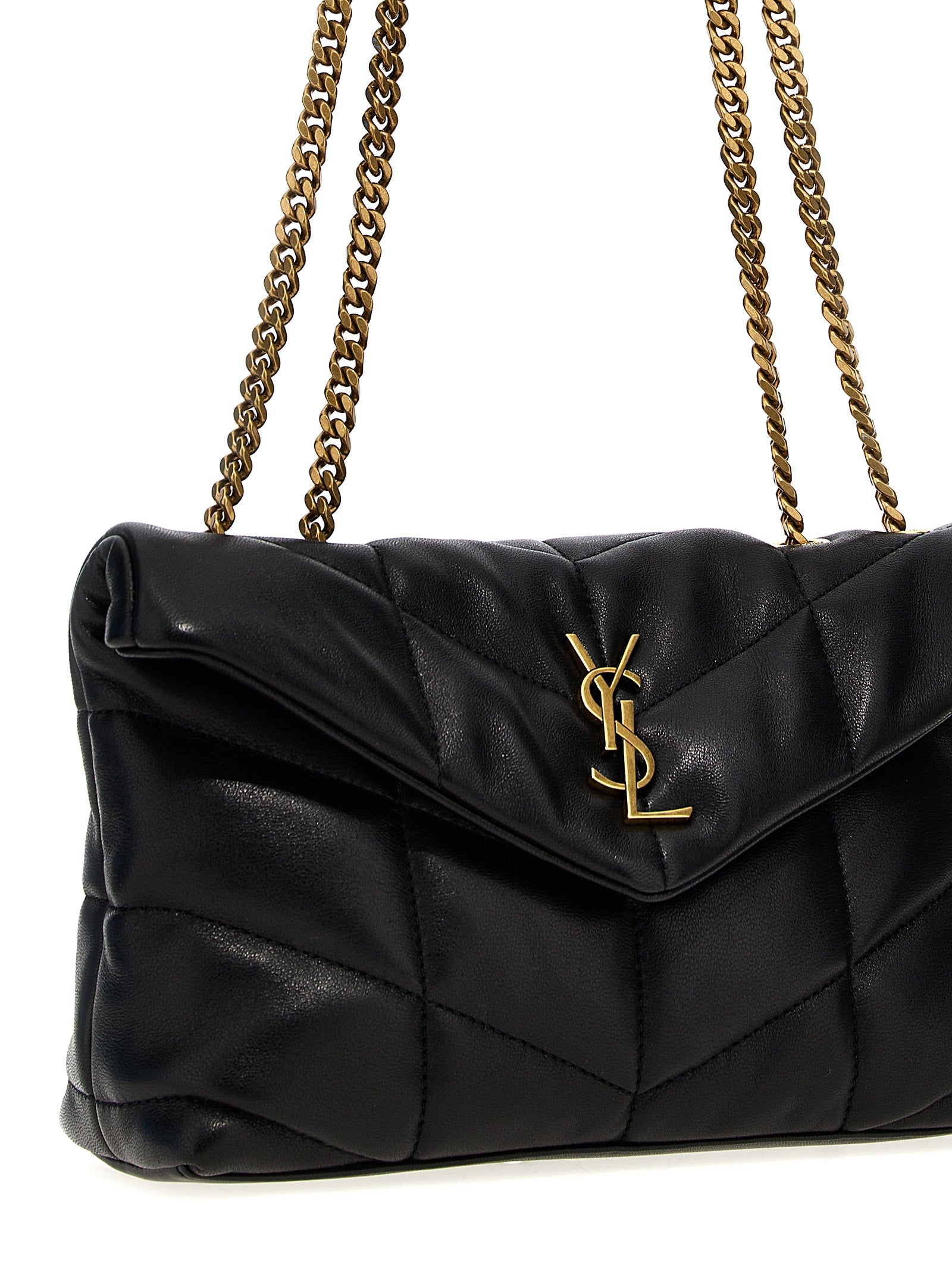 Puffer Toy shoulder bag Black Lamb Leather