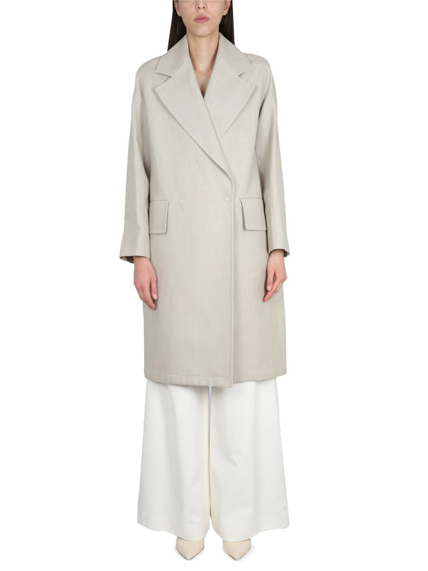 Duster Coat Linen And Jersey Beige Trench & Raincoats