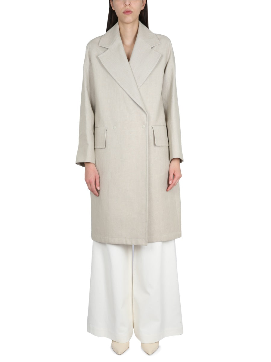 Duster Coat Linen And Jersey Beige Trench & Raincoats