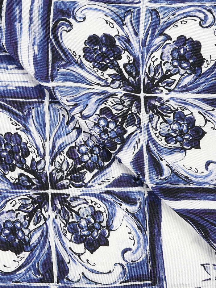 Dolce & Gabbana Scarfs Blue/white Silk