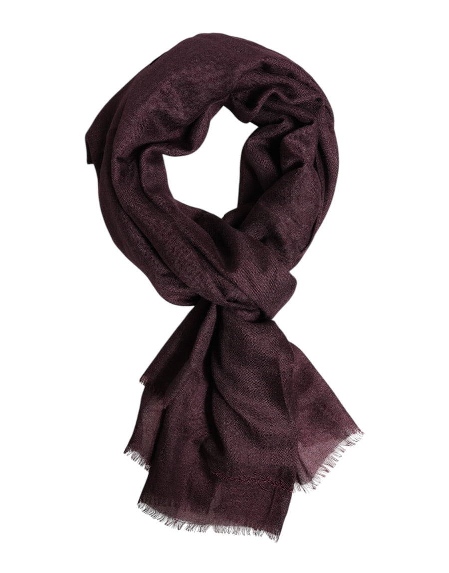 Dolce & Gabbana 70% Cashmere 30% Silk scarf in maroon